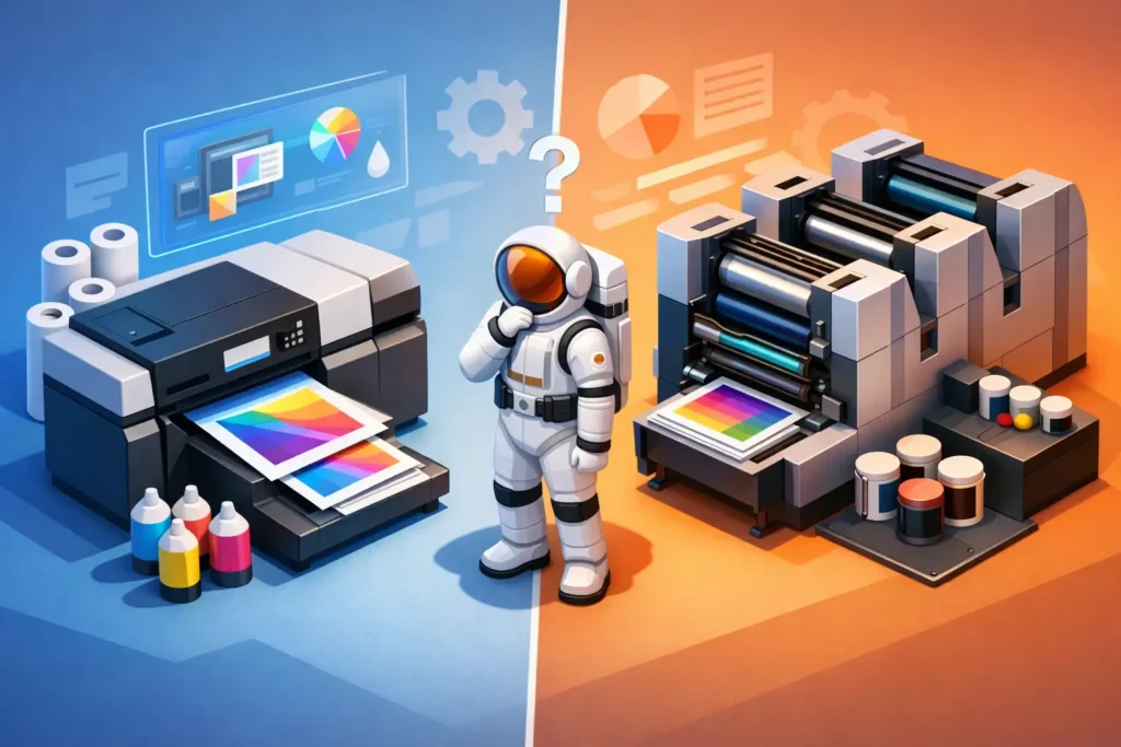 Impresión digital vs offset: cuál te conviene